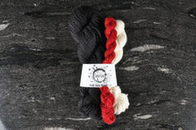 Marled DK Work Sock Bundle - Licorice Black and Red