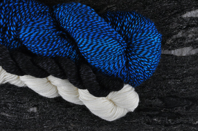 Marled Fingering Work Sock Bundle - Aruba Blue