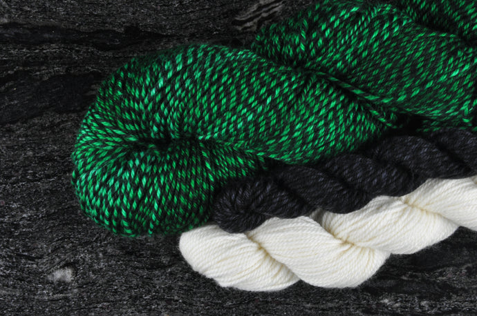 Marled Fingering Work Sock Bundle - Dark Green