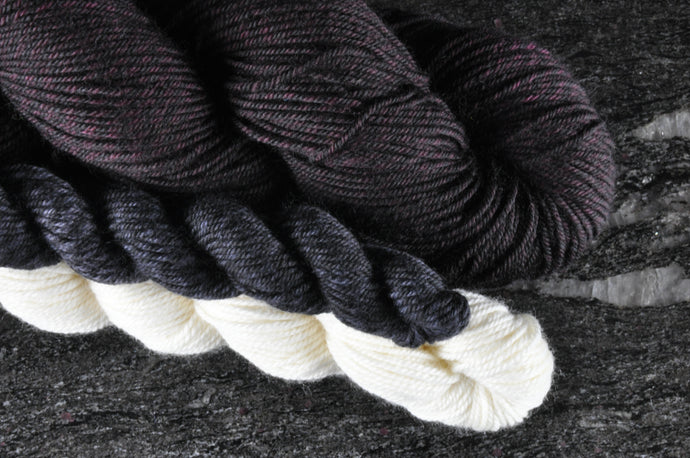 Marled Fingering Work Sock Bundle - Grape Maroon