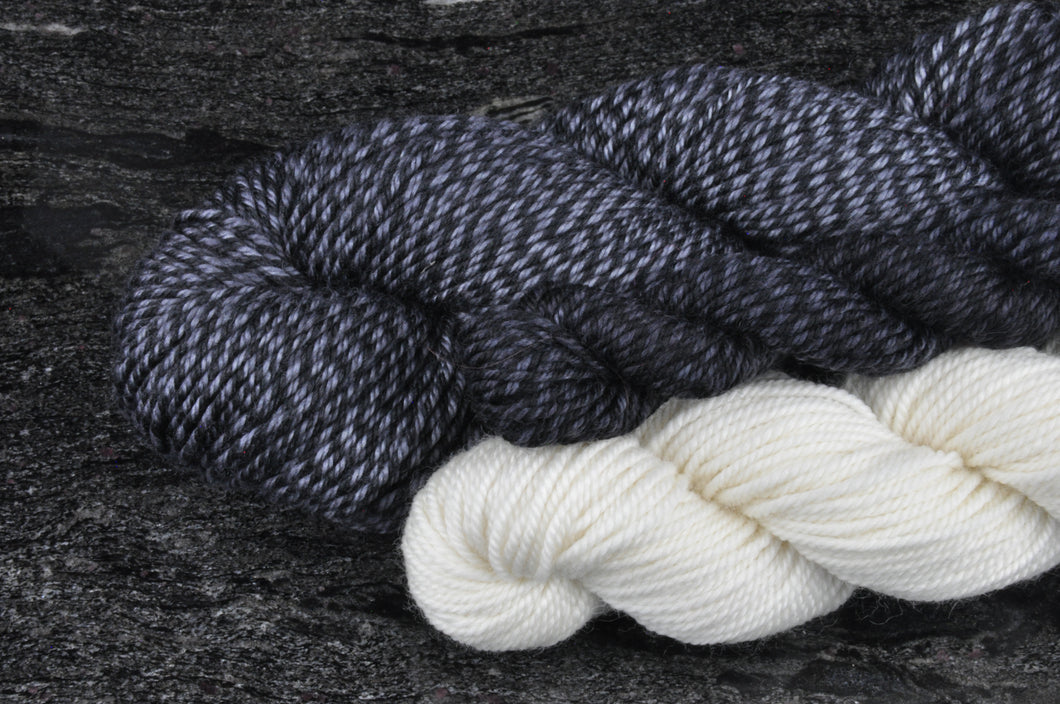 Marled Fingering Work Sock Bundle - Grey