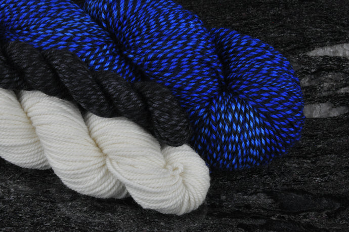 Marled Fingering Work Sock Bundle - Middle Blue