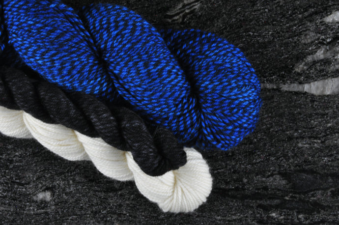 Marled Fingering Work Sock Bundle - Peacock Blue