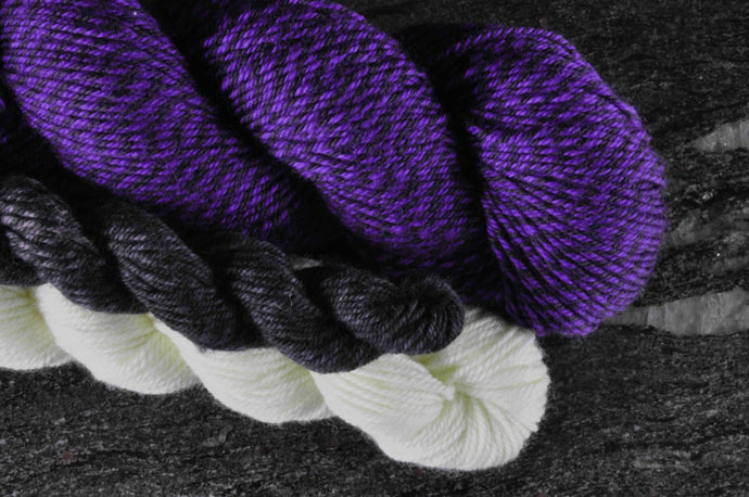 Marled Fingering Work Sock Bundle - True Purple